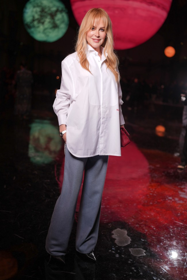 Nicole Kidman at the Chanel fashion show as part of Spring/Summer 2026 Paris Fashion Week held at Grand Palais on October 06, 2025 in Paris, France.