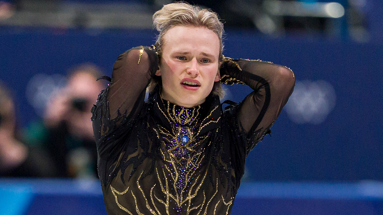 MILAN, ITALY - FEBRUARY 13: Ilia Malinin of Team United States looks dejected after competing in the Men Single Skating on day seven of the Milano Cortina 2026 Winter Olympic games at Milano Ice Skating Arena on February 13, 2026 in Milan, Italy.