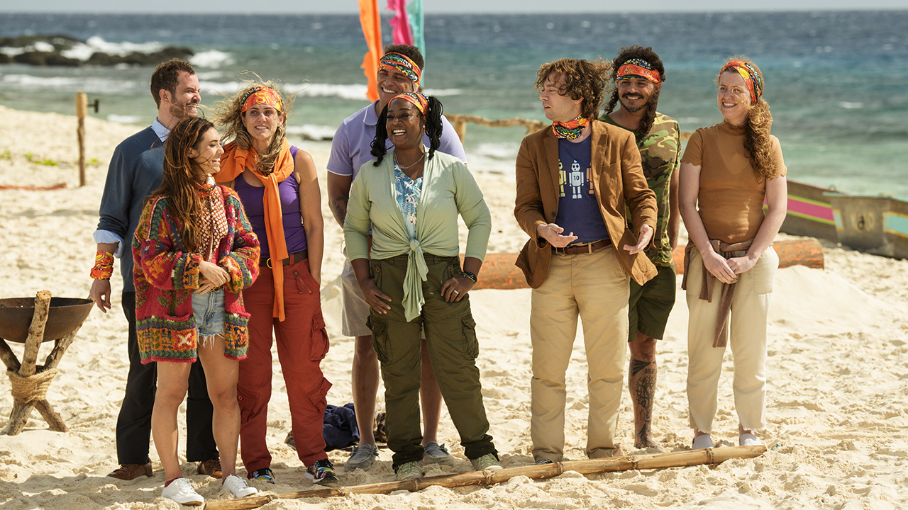 “Epic Party” – 24 returning players are abandoned on the islands of Fiji for a monumental 50th season, with the chance to win $1 million. The theme of the season, “In the Hands of the Fans,” quickly materializes as decisions from the fan vote swiftly and forcefully impact the game. Castaways reflect on how much they have changed since the last time they played the game. Then, an unforeseen injury during the first immunity challenge causes tribemates to rethink their attack strategy in order to support their team member, on the historic three-hour season premiere of SURVIVOR 50, Wednesday, Feb. 25 (8:00-11:00 PM, ET/PT) on the CBS Television Network, and streaming on Paramount+ (live and on-demand for Paramount+ Premium plan subscribers, or on-demand for Paramount+ Essential subscribers the day after the episode airs)*. Jeff Probst serves as host and executive producer.  Pictured L to R: Rick Devens, Savannah Louie, Jenna Lewis-Dougherty, Joe Hunter, Cirie Fields, Christian Hubicki, Ozzy Lusth, Emily Flippen.